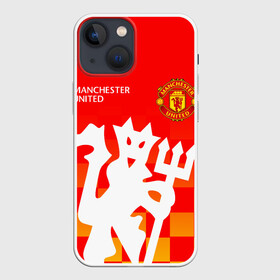 Чехол для iPhone 13 mini с принтом MANCHESTER UNITED   ДЬЯВОЛ в Новосибирске,  |  | fire. | football | manchester united football club | sport | uefa | английская премьер лига | дьявол | лига финал | манчестер юнайтед | матч | огонь | спорт | уефа | финал | футбол