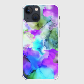 Чехол для iPhone 13 mini с принтом Акварельная краска в Новосибирске,  |  | abstract | art | casual | gradient | summer | texture | watercolor | абстракция | акварель | брызги красок | градиент | краски | лето | повседневный стиль | пятна | разводы красок | разноцветные разводы | текстура | узор