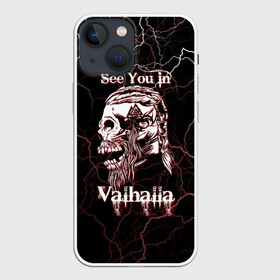 Чехол для iPhone 13 mini с принтом Ragnarr в Новосибирске,  |  | odin | odinn | see you in valhalla | viking | vikings | вальхала | вальхалла | викинг | викинги | до встречи в вальхалле | кельт | кельтский узор | лик | один | рагнар | рагнар лодброк | символ | символ викингов | символика