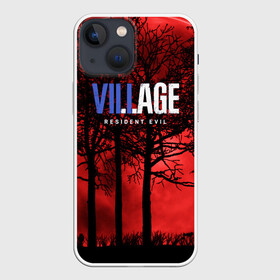 Чехол для iPhone 13 mini с принтом Resident Evil Village в Новосибирске,  |  | horror | resident evil | resident evil 8 | village | виладж | виллейдж | деревня | игры | логотипы игр | резидент ивел | резидент ивел виладж | резидент эвил | хоррор