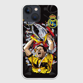 Чехол для iPhone 13 mini с принтом Икер Касильяс в Новосибирске,  |  | fc real madrid | iker casillas | вратарь | икер касильяс | испанский | фк реал мадрид | футболист