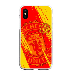 Чехол для iPhone XS Max матовый с принтом МАНЧЕСТЕР MANCHESTER UNITED в Новосибирске, Силикон | Область печати: задняя сторона чехла, без боковых панелей | football | manchester united football club | sport | uefa | английская премьер лига | лига финал | манчестер юнайтед | матч. | спорт | уефа | финал | футбол