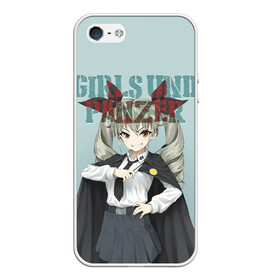 Чехол для iPhone 5/5S матовый с принтом Girls und Panzer в Новосибирске, Силикон | Область печати: задняя сторона чехла, без боковых панелей | Тематика изображения на принте: darjeeling | girls und panzer | girls und panzer правда | дарджилинг | девочки и танки | девушки и танки | катюша | нисидзуми михо | правда | танки