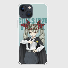 Чехол для iPhone 13 mini с принтом Girls und Panzer в Новосибирске,  |  | Тематика изображения на принте: darjeeling | girls und panzer | girls und panzer правда | дарджилинг | девочки и танки | девушки и танки | катюша | нисидзуми михо | правда | танки