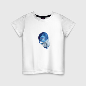 Детская футболка хлопок с принтом Circle of sadness в Новосибирске, 100% хлопок | круглый вырез горловины, полуприлегающий силуэт, длина до линии бедер | inside out | sadness | vdkarsvet | головоломка | грусть | печаль | эмоции