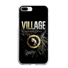 Чехол для iPhone 7Plus/8 Plus матовый с принтом Resident Evil Village в Новосибирске, Силикон | Область печати: задняя сторона чехла, без боковых панелей | Тематика изображения на принте: resident evil village | деревня | игры | итан уинтерс | крылья | обитиель зла | перья | ужасы