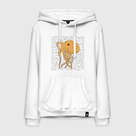 Мужская толстовка с принтом Осьминог в Новосибирске, френч-терри, мягкий теплый начес внутри (100% хлопок) | карман-кенгуру, эластичные манжеты и нижняя кромка, капюшон с подкладом и шнурком | Тематика изображения на принте: cute | octopus | милый | осьминог | осьминожка | тентакли