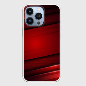 Чехол для iPhone 13 Pro с принтом 3D red Абстрактные линии в Новосибирске,  |  | 3d | 3д | sport | абстракция | линии | паттерн | соты | спортивный стиль | текстуры