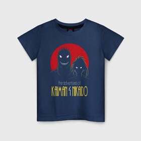 Детская футболка хлопок с принтом DOROHEDORO в Новосибирске, 100% хлопок | круглый вырез горловины, полуприлегающий силуэт, длина до линии бедер | dorohedoro | kaiman | nikado | аниме | дорохедоро | дорохэдоро | кайман | манга | никайдо