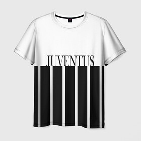 Мужская футболка 3D с принтом Juventus | Tee Black and White (2021/22) в Новосибирске, 100% полиэфир | прямой крой, круглый вырез горловины, длина до линии бедер | 0x000000123 | juve | juventus | ronaldo | криштьяно | роналдо | юве | ювентус