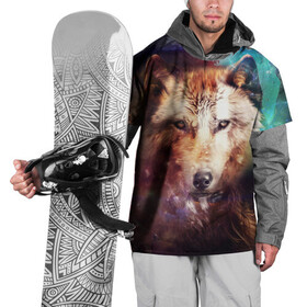 Накидка на куртку 3D с принтом Красивый волк в Новосибирске, 100% полиэстер |  | Тематика изображения на принте: wolf | ауф | волк | животные | зверобой | зверь | красивый