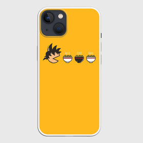 Чехол для iPhone 13 с принтом Son Goku. Noodle Eater в Новосибирске,  |  | ball | birus | broly | dragon | eater | frieza | goku | majin | man | pac | piccolo | saiyan | sayan | sell | sleep | super | trunks | vejeta | бирус | броли | буу | веджета | гоку | драконий | жемчуг | курилин | маджин | пикколо | сайян | саян | селл | с