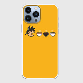 Чехол для iPhone 13 Pro Max с принтом Son Goku. Noodle Eater в Новосибирске,  |  | Тематика изображения на принте: ball | birus | broly | dragon | eater | frieza | goku | majin | man | pac | piccolo | saiyan | sayan | sell | sleep | super | trunks | vejeta | бирус | броли | буу | веджета | гоку | драконий | жемчуг | курилин | маджин | пикколо | сайян | саян | селл | с