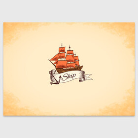 Поздравительная открытка с принтом Корабль Ship в Новосибирске, 100% бумага | плотность бумаги 280 г/м2, матовая, на обратной стороне линовка и место для марки
 | ship | ships | whale | кит | киты | корабли | кораблики | море | морские | морское | якорь