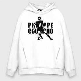 Мужское худи Oversize хлопок с принтом Philippe Coutinho силуэт с мячом в Новосибирске, френч-терри — 70% хлопок, 30% полиэстер. Мягкий теплый начес внутри —100% хлопок | боковые карманы, эластичные манжеты и нижняя кромка, капюшон на магнитной кнопке | ac milan | barcelona | champions | fifa | philippe coutinho correia | soccer | uefa | барселона | коутиньё | коутинью | лига чемпионов | сборная бразилии | спорт | уефа | филиппе коутиньо | фифа | фк | футбол | футболист | ф