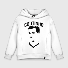 Детское худи Oversize хлопок с принтом Coutinho черный портрет в Новосибирске, френч-терри — 70% хлопок, 30% полиэстер. Мягкий теплый начес внутри —100% хлопок | боковые карманы, эластичные манжеты и нижняя кромка, капюшон на магнитной кнопке | ac milan | barcelona | champions | fifa | philippe coutinho correia | soccer | uefa | барселона | коутиньё | коутинью | лига чемпионов | сборная бразилии | спорт | уефа | филиппе коутиньо | фифа | фк | футбол | футболист | ф