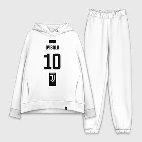 Женский костюм хлопок Oversize с принтом Dybala 10 номер на груди Juventus в Новосибирске,  |  | 10 | ac milan | champions | fifa | juve | juventus | juvi | paulo dybala | soccer | uefa | дубала | лига чемпионов | номер | пауло дибала | сборная аргентины | спорт | уефа | фифа | фк | футбол | футболист | футбольный клуб | 