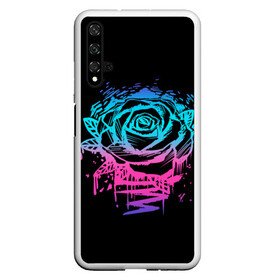 Чехол для Honor 20 с принтом Неоновая Роза Neon Rose в Новосибирске, Силикон | Область печати: задняя сторона чехла, без боковых панелей | flower | flowers | green | nature | neon | pattern | red | rose | roses | spring | summer | весна | зеленый | краски | красная | лето | листва | листья | неон | неоновая | паттерн | природа | роза | розы | узор | фауна | флора | цветок | цветы