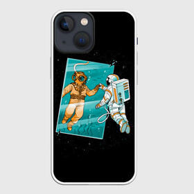 Чехол для iPhone 13 mini с принтом Параллельный Мир в Новосибирске,  |  | astronaut | galaxy | mirror | ocean | sea | space | stars | water | window | world | аквалангист | астронавт | вода | водоросли | галактика | глубина | дно | звезды | зеркало | космонавт | космос | мир | море | океан | окно | параллельный