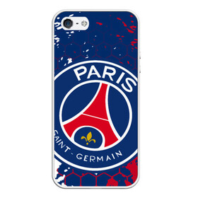 Чехол для iPhone 5/5S матовый с принтом ФК ПСЖ FC PSG PARIS SG в Новосибирске, Силикон | Область печати: задняя сторона чехла, без боковых панелей | fifa. | football | paris saint germain football club | psg | sport | uefa | английская премьер лига | лига финал | матч | спорт | уефа | финал | фифа | фк парии сен жермен | фк псж | футбол