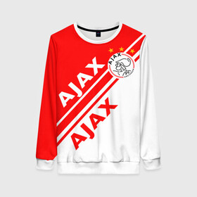 Женский свитшот 3D с принтом FC AJAX AMSTERDAM / ФК АЯКС в Новосибирске, 100% полиэстер с мягким внутренним слоем | круглый вырез горловины, мягкая резинка на манжетах и поясе, свободная посадка по фигуре | ajax amsterdam | fifa | football | football club. | sport | uefa | английская премьер лига | аякс амстердам | лига финал | матч | спорт | уефа | финал | фифа | футбол | футбольный клуб