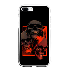 Чехол для iPhone 7Plus/8 Plus матовый с принтом Skulls | Черепа в Новосибирске, Силикон | Область печати: задняя сторона чехла, без боковых панелей | Тематика изображения на принте: bones | dark | darkness | dead | death | head | human | red | skull | skulls | голова | кости | красный | мертвец | мертвый | темнота | темный | тьма | человек | череп | черепа