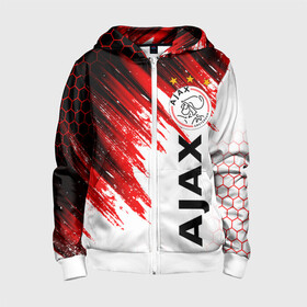 Детская толстовка 3D на молнии с принтом FC AJAX AMSTERDAM / ФК АЯКС в Новосибирске, 100% полиэстер |  манжеты и пояс оформлены широкой мягкой резинкой, двухслойный капюшон со шнурком для регулировки, спереди карманы и застежка-молния
 | ajax amsterdam | fifa | football | football club. | sport | uefa | английская премьер лига | аякс амстердам | лига финал | матч | спорт | уефа | финал | фифа | футбол | футбольный клуб