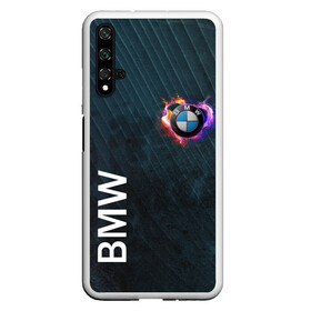 Чехол для Honor 20 с принтом BMW Heart. Grooved Texture в Новосибирске, Силикон | Область печати: задняя сторона чехла, без боковых панелей | Тематика изображения на принте: auto | blue | bmw | car | cars | club | drift | fire | flame | germany | grooved | heart | power | puprple | red | road | strength | tuning | авто | автомобиль | бмв | волны | германия | гонки | градиент | дорога | красный | лого | машина | мощь | огонь |