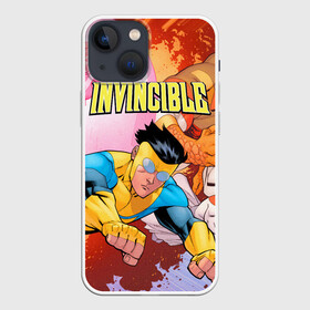 Чехол для iPhone 13 mini с принтом Неуязвимый (Invincible) в Новосибирске,  |  | damien darkblood | invincible | дэмиен даркблад | мультсериал | непобедимый | неуязвимый