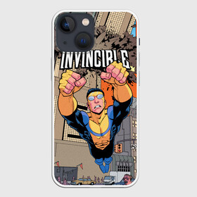 Чехол для iPhone 13 mini с принтом Неуязвимый (Invincible) в Новосибирске,  |  | damien darkblood | invincible | дэмиен даркблад | мультсериал | непобедимый | неуязвимый
