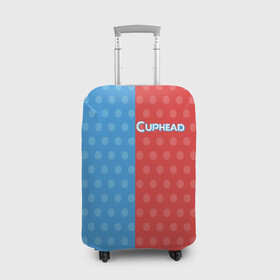 Чехол для чемодана 3D с принтом Title CAPHEAD  в Новосибирске, 86% полиэфир, 14% спандекс | двустороннее нанесение принта, прорези для ручек и колес | caphead | cup | mugman | друг | капхейд | кружка | мугман