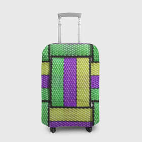 Чехол для чемодана 3D с принтом Цветные Ремешки в Новосибирске, 86% полиэфир, 14% спандекс | двустороннее нанесение принта, прорези для ручек и колес | colorful | straps | stripes | полосы | ремешки