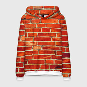 Мужская толстовка 3D с принтом Кирпичная стена в Новосибирске, 100% полиэстер | двухслойный капюшон со шнурком для регулировки, мягкие манжеты на рукавах и по низу толстовки, спереди карман-кенгуру с мягким внутренним слоем. | bricks | wall | камень | кирпичи | стена