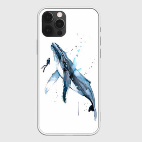 Чехол для iPhone 12 Pro Max с принтом кит в Новосибирске, Силикон |  | ocean | sea | sea animal | whale | акварель | кит | море | океан | рисунок кита