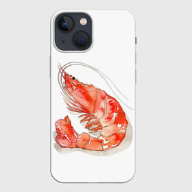 Чехол для iPhone 13 mini с принтом креветка в Новосибирске,  |  | ocean | sea | sea animal | креветка | лобстер | море | океан | рак