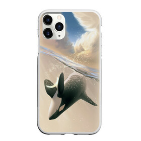 Чехол для iPhone 11 Pro матовый с принтом косатка в Новосибирске, Силикон |  | ocean | orca | sea | sea animal | whale | дельфин | касатка | кит | море | океан | рисунок кита