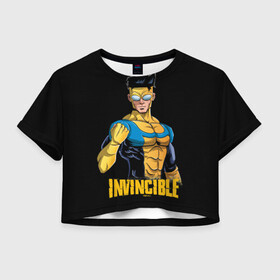 Женская футболка Crop-top 3D с принтом Mark Grayson (Invincible) в Новосибирске, 100% полиэстер | круглая горловина, длина футболки до линии талии, рукава с отворотами | allen | atom | debbie | eve | girl | grayson | immortal | invincible | man | mark | monster | nolan | omni | атом | атомная | вильтрум | вильтрумит | воительница | грейсон | дебби | ева | костюм | марк | монстр | мэн | неуязвимый |