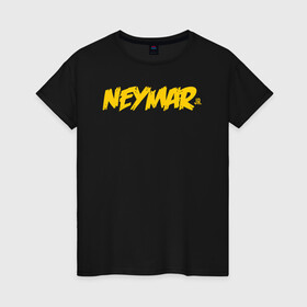 Женская футболка хлопок с принтом Neymar Jr logo в Новосибирске, 100% хлопок | прямой крой, круглый вырез горловины, длина до линии бедер, слегка спущенное плечо | brazil | champions | fifa | junior | neymar | neymar jr | paris saint germain | psg | uefa | бразилия | джуниор | младший | наймар | неймар | пари сен жермен | петух | псж | сборная бразилии | уефа | фифа | футбик | футбол 