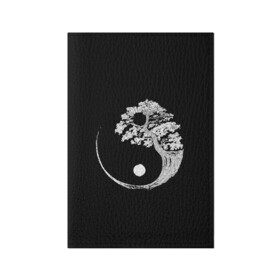 Обложка для паспорта матовая кожа с принтом Yin and Yang. Bonsai Tree в Новосибирске, натуральная матовая кожа | размер 19,3 х 13,7 см; прозрачные пластиковые крепления | black | bonsai | buddhism | dualism | esotericism | evil | good | japan | negative | philosophy | positive | tree | white | yang | yin | zen | белое | бонсай | буддизм | дерево | дзен | добро | древо | дуализм | зло | инь | негатив | позитив | философия |