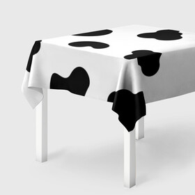 Скатерть 3D с принтом Cow print в Новосибирске, 100% полиэстер (ткань не мнется и не растягивается) | Размер: 150*150 см | cow | summertime | корова | лето | минимализм