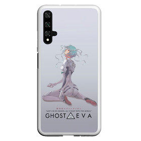 Чехол для Honor 20 с принтом Ghost in the Eva в Новосибирске, Силикон | Область печати: задняя сторона чехла, без боковых панелей | anime | cyberpunk | eva | evangelion | ghost in the shell | аниме | анимэ | ева | евангелион | киберпанк | призрак в доспехах