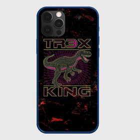 Чехол для iPhone 12 Pro с принтом T-rex KING в Новосибирске, силикон | область печати: задняя сторона чехла, без боковых панелей | dino | rex | roar | t rex | дино | динозавр | динозавры