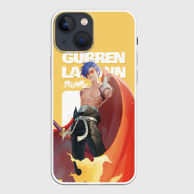 Чехол для iPhone 13 mini с принтом Гуррен Лаганн Камина в Новосибирске,  |  | gurren | gurren lagann | kamina | kittan bachika | nia teppelin | simon | yoko littner | гуррен | гуррен лаганн | симон