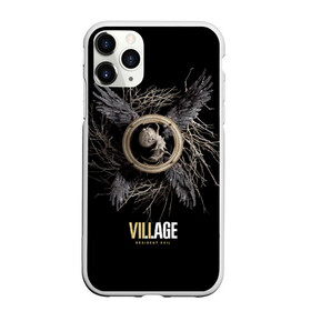 Чехол для iPhone 11 Pro матовый с принтом Resident Evil Village в Новосибирске, Силикон |  | resident evil village | деревня | компьютерная игра | обитель зла | сухие ветки | черные крылья | эмблема