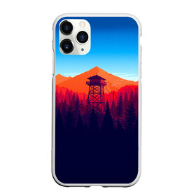 Чехол для iPhone 11 Pro матовый с принтом Одинокая вышка в Новосибирске, Силикон |  | firewatch | gamer | games | valve | вечер | закат | отпуск