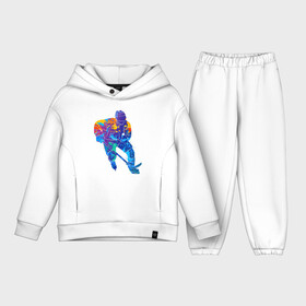 Детский костюм хлопок Oversize с принтом Хоккеист в Новосибирске,  |  | art | hockey | hockey stick | player | skates | sport | арт | игрок | клюшка | коньки | спорт | хоккеист | хоккей