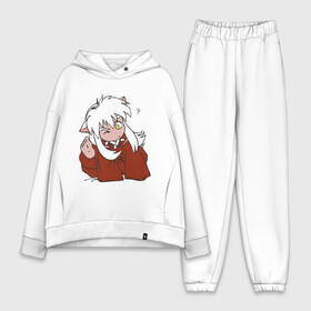 Женский костюм хлопок Oversize с принтом Chibi Inuyasha в Новосибирске,  |  | anime | chibi | inuyasha | kitsune | youkai | аниме | ёкай | инуяша | кицуне | чиби