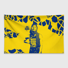 Флаг-баннер с принтом OG Buda в Новосибирске, 100% полиэстер | размер 67 х 109 см, плотность ткани — 95 г/м2; по краям флага есть четыре люверса для крепления | og buda | rap | буда | григорий ляхов | музыка | ог буда | певец | русский рэп | рэп | рэпер
