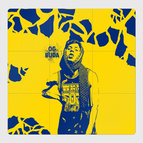 Магнитный плакат 3Х3 с принтом OG Buda в Новосибирске, Полимерный материал с магнитным слоем | 9 деталей размером 9*9 см | og buda | rap | буда | григорий ляхов | музыка | ог буда | певец | русский рэп | рэп | рэпер