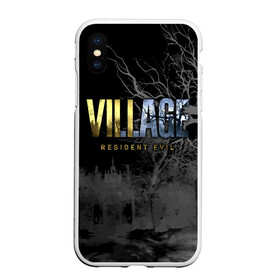 Чехол для iPhone XS Max матовый с принтом Resident Evil Village в Новосибирске, Силикон | Область печати: задняя сторона чехла, без боковых панелей | resident evil | survival horror | village | вилладж | деревня | компьютерная игра | ночь | обитель зла | сухие деревья